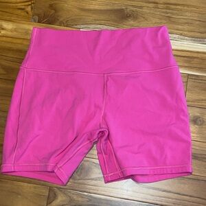 Lululemon align high rise short 6 inch inseam sonic pink worn once